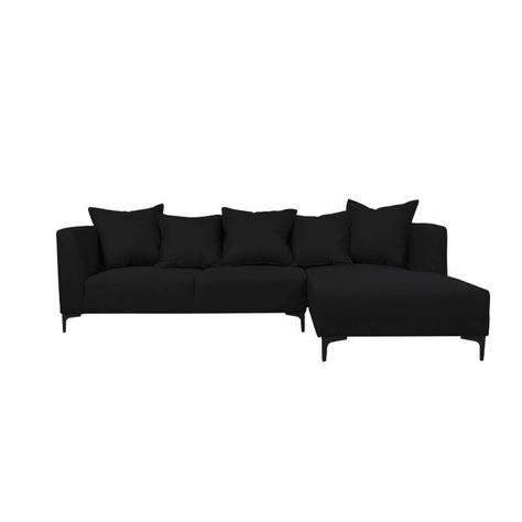 Seccional Cordelia Chenille Tipo Lino Negro-0