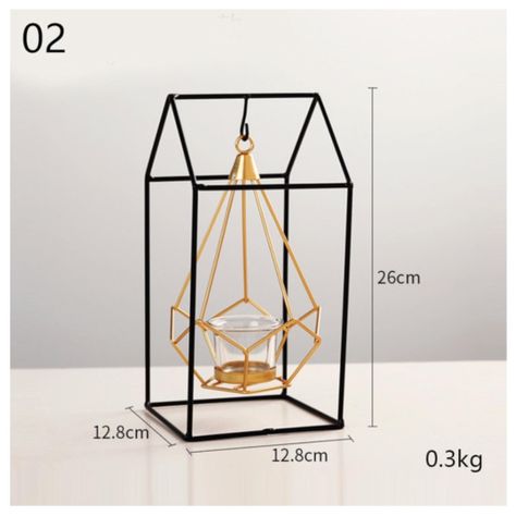 PORTA CANDELABRO METALICO DISEÑO CASA 26 X 13 CMS-3