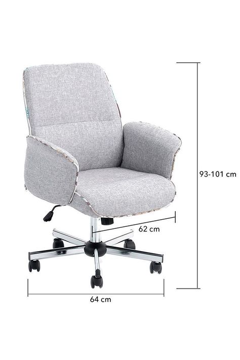 Silla Oficina Acolchada Altura Regulable y Ruedas-2
