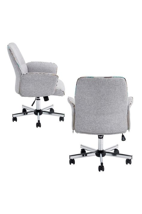 Silla Oficina Acolchada Altura Regulable y Ruedas-3