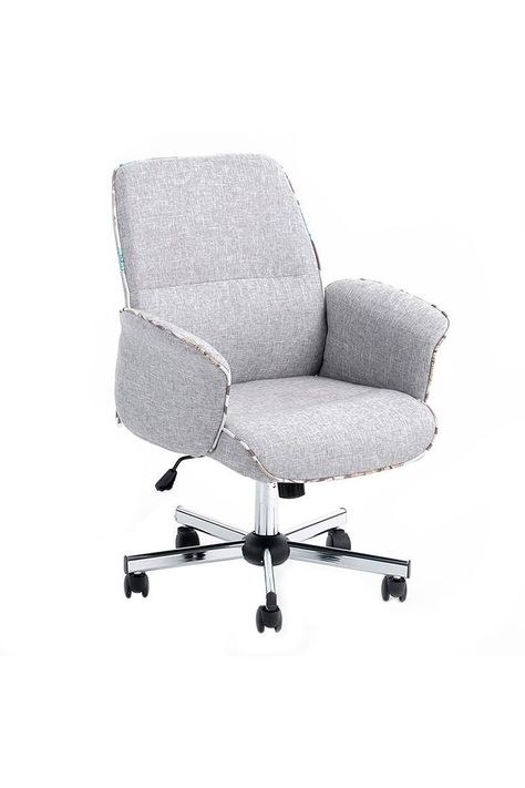 Silla Oficina Acolchada Altura Regulable y Ruedas-0