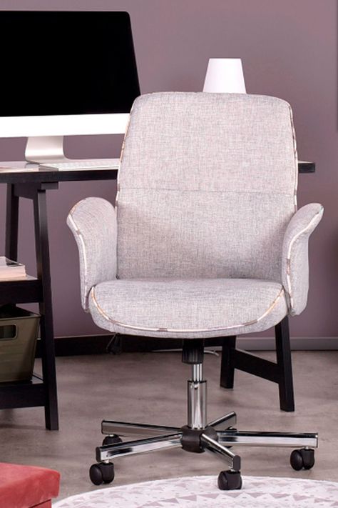 Silla Oficina Acolchada Altura Regulable y Ruedas-1