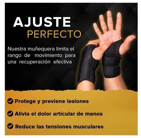 Muñequera Pulgar Deportiva Protección Elástica Muñeca Y Mano-3