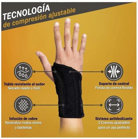 Muñequera Pulgar Deportiva Protección Elástica Muñeca Y Mano-4