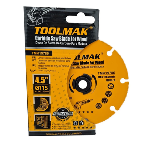 Disco De Corte Para Esmeril 115mm Multiuso Toolmak-1