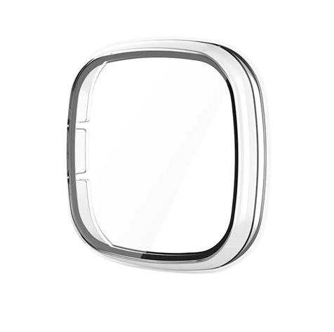 Protector Carcasa Con Vidrio para Fitbit Versa 3 / Sense -Transparente-0