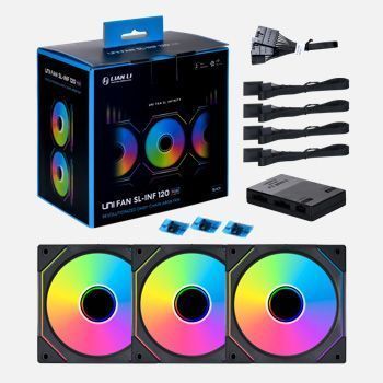 Ventilador de Gabinete Lian Li Uni Fan SL - Infinity, 120mm, 3-Fan, Black-2