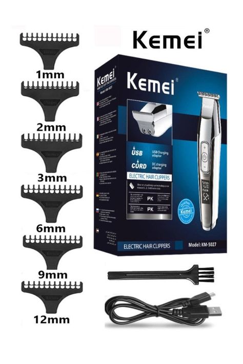 Recortadora Kemei Profesional Inalámbrica Km-5027 Display-2