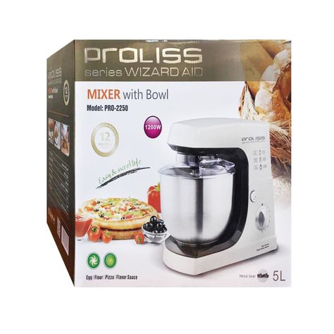 Batidora Amasadora de Pie Multifuncional 8 Velocidades 1200W-4