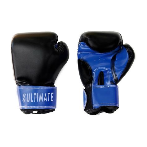 Guantes Boxeo Pro 12 oz Negro y Azul-0
