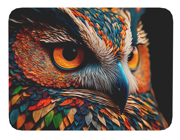 Mouse Pad Búho Arte de animales - 17cm X 21cm D9-0