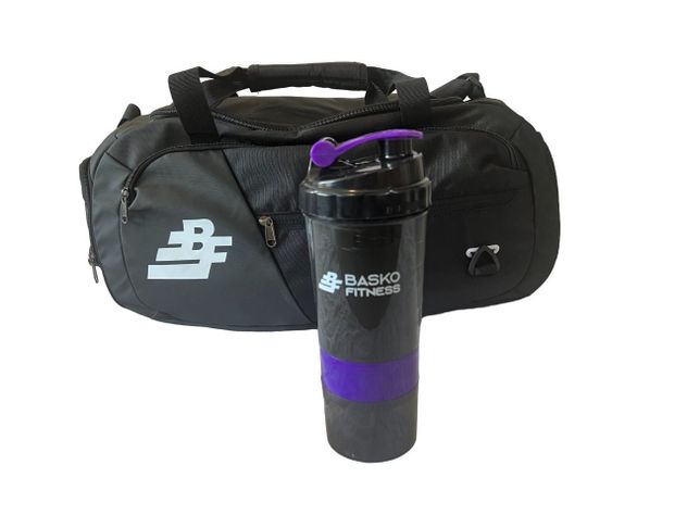 Bolso Deportivo Pack Shaker Mezclador Morado-1