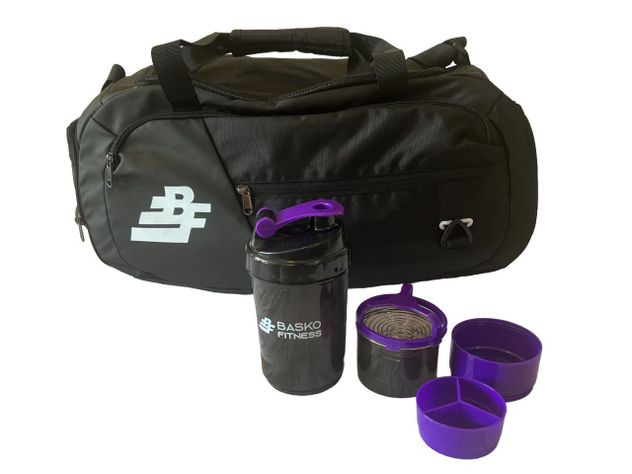 Bolso Deportivo Pack Shaker Mezclador Morado-0