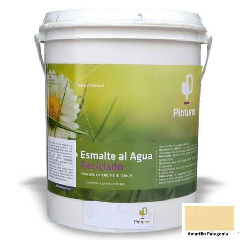 Esmalte al Agua Pinturec Satinado Amarillo Patagonia 1G-0