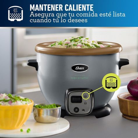 Arrocera multiusos Oster® con función sofrito y recubrimiento Bioceramic® infundido con aceite de oliva CKSTRC7129S-3