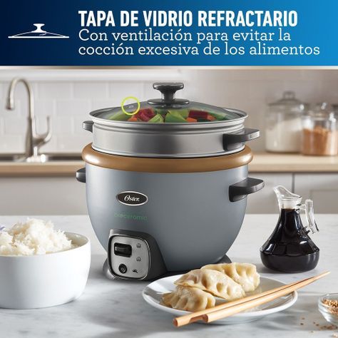 Arrocera multiusos Oster® con función sofrito y recubrimiento Bioceramic® infundido con aceite de oliva CKSTRC7129S-4