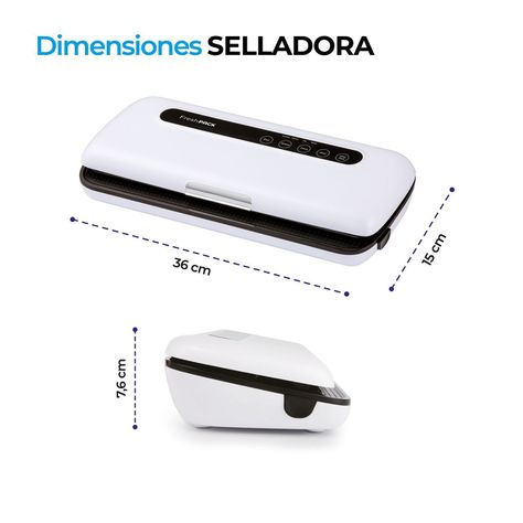 Selladora al Vacío Freshpack + 3 Rollos 28cm X 5mt-2