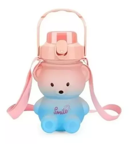 Botella Motivacional Agua Grande Oso Kawai Capacidad 1400ml-1