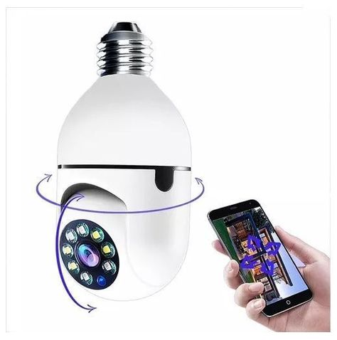 Camara Ip De Seguridad Ampolleta Motorizada 360° E27 Socket-1