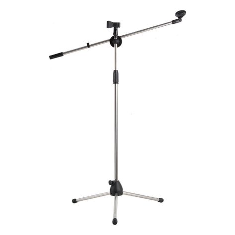 Pedestal Micrófono Con Boom Niquel -0