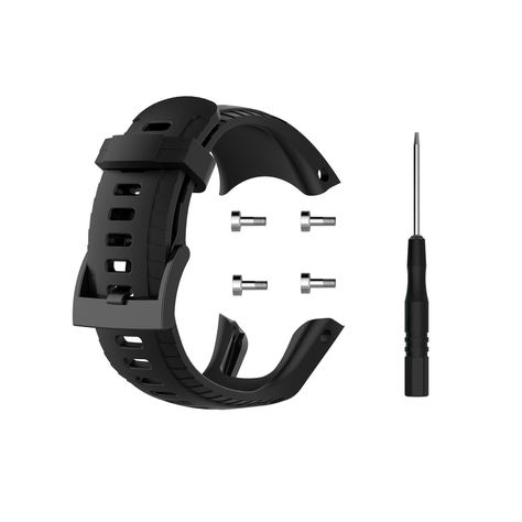 Correa Silicona Compatible Con Suunto 5 33mm Negro-0