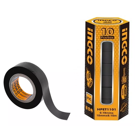 Huincha Cinta Aisladora Pvc 18mm X 9.15mts 10und Hpet1101-0