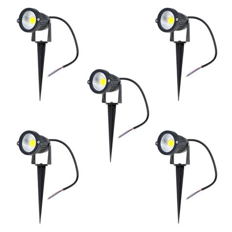 Pack 5 Foco LED Estaca Jardín 6W RGB-0
