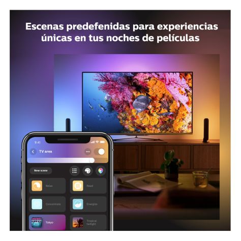 Pack Barras Philips Hue Play Bar Doble + Bridge V5-6