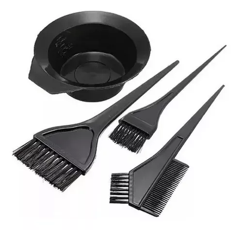 Kit De Peluquería Pocillo + 3 Brochas Peluquería Teñir Pelo-0