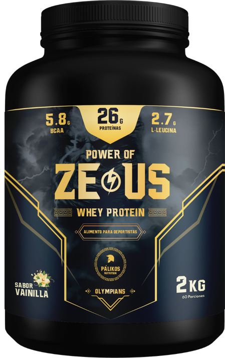 100% Whey Protein Zeus 2kg Sabores- (60 servicios) Sabor Vainilla-0