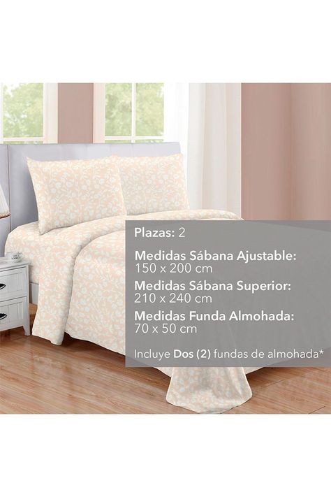 Juego de Sábanas de Microfibra 2 Flores-1