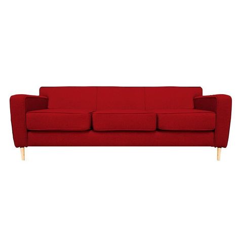 Sofá Lilen Felpa Rojo 3 Cuerpos-0