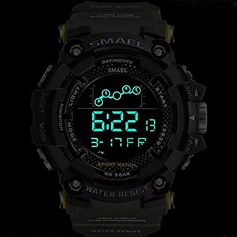 Reloj Hombre Deportivo Relojes Waterproof Negro-1
