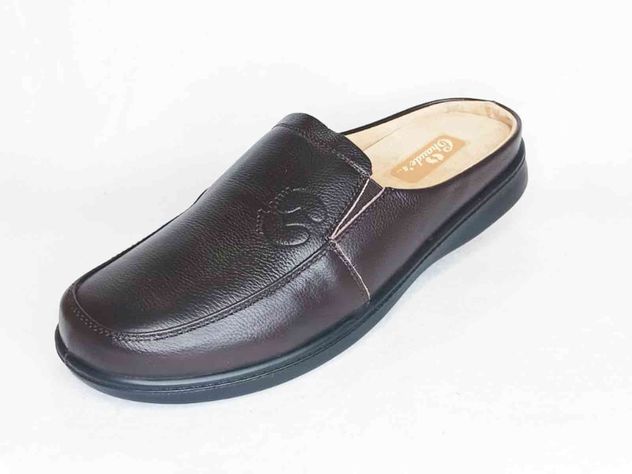 Pantufla Chaudes Hombre Cuero Café-Bernardo-0