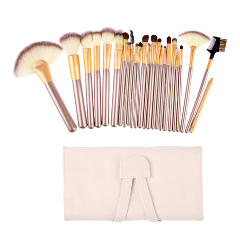Set 24 Brochas Maquillaje Profesional + Estuche-0