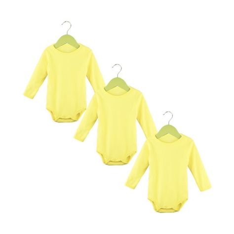 Set de Tres Bodys Lisos Amarillo Pumucki-0