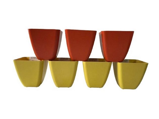 SET 7 MACETAS BIO CUADRADO 3NARA4AMA 13,3X12,4-0