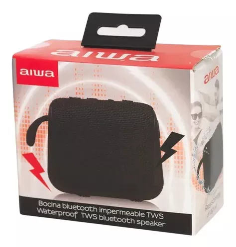 Parlante Portatil Aiwa Impermeable Ipx6 Tws Radio Fm Aw-kf3-4