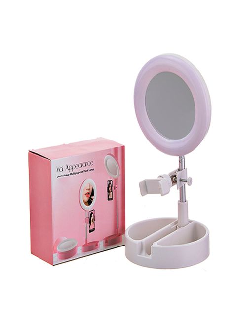 Espejo led con soporte celular-1