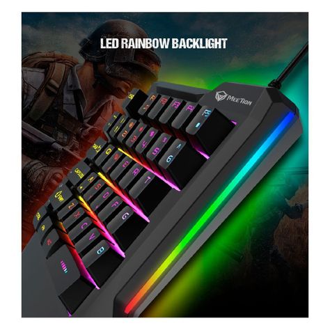 Teclado Gamer 1 Mano Shooter Meetion KB015-6