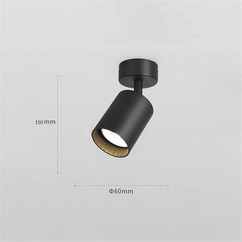 Foco Spotlight Sobrepuesto Cielo O Muro 1*GU-10 Negro-1