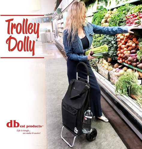 Carrito De Compras Plegable Feria Carro Yegua Trolley Dolly Black-1