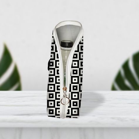 Bolso termico para botella Cuadros-2