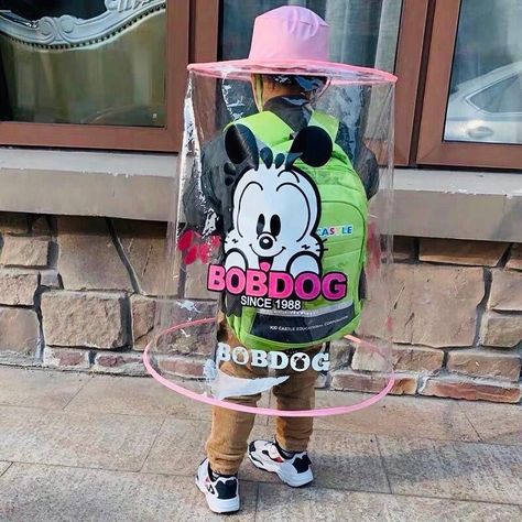 Impermeable para niños 3 a 8 años - Protector de lluvia rosado-1