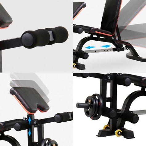 Banco declinable olímpico extensión de piernas DS710-4