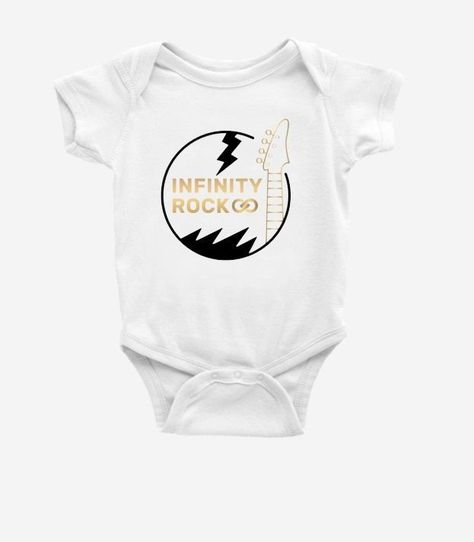  Body Bebé Infinity Rock Baby Infantil Guitarra Eléctrica Blanco Dorado-0