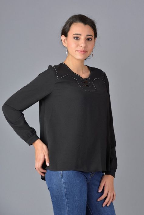Bluson con tachas negro-0