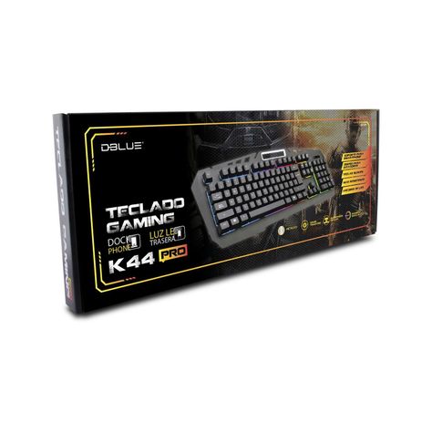 Teclado Gamer Retroilumiado Con Dock Para Celular Dblue Negro-2