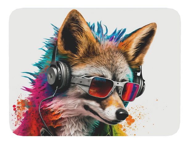 Mouse Pad Zorro Arte de animales - 17cm X 21cm D98-0