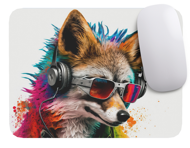 Mouse Pad Zorro Arte de animales - 17cm X 21cm D98-1